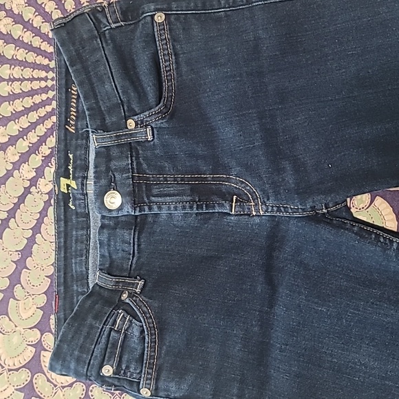 7FAM Kimmie Crop Jeans Stretch Denim - Picture 2 of 9